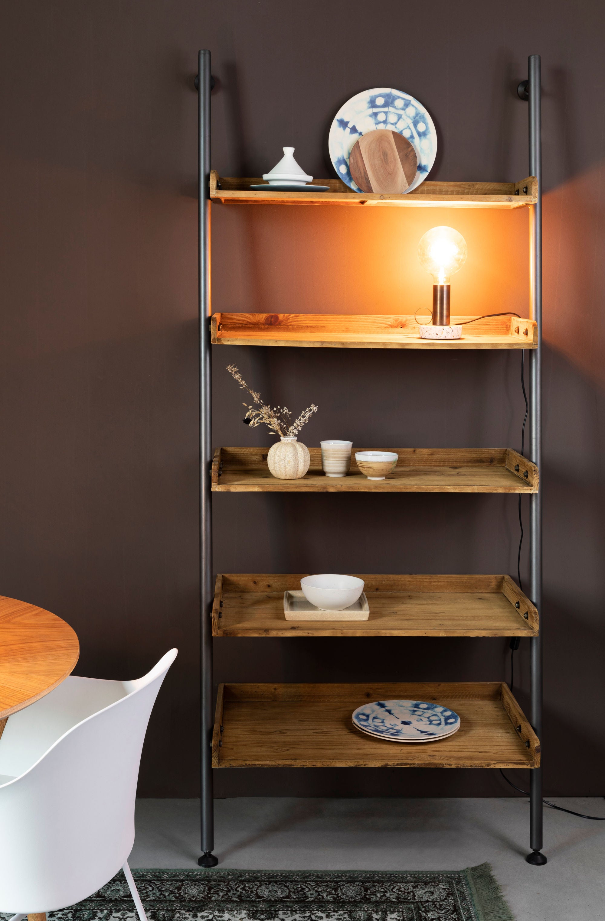 Wally Natural Wood Leaner Display Unit